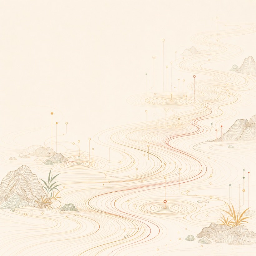 水 · 灵动 线描插画